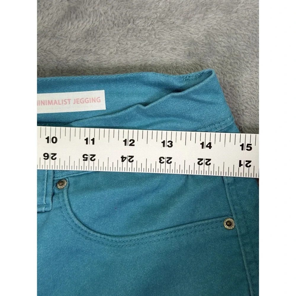 Curve Appeal Jeans Womens 8 Blue Teal High Rise Minimalist Jegging Stretch - Picture 3 of 9